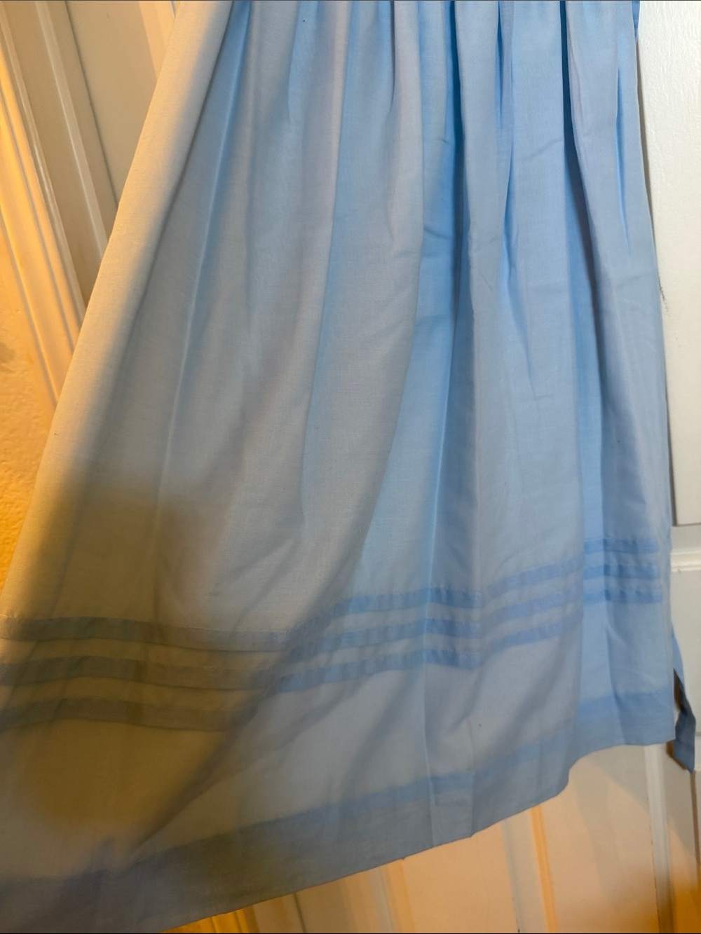 Classic Light Blue Peter Pan Collar Girls Vintage Dress - Picture 5 of 11